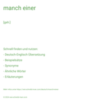 manch einer