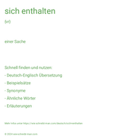 sich enthalten