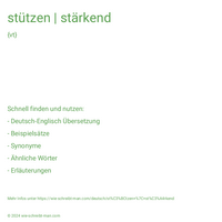 stützen | stärkend