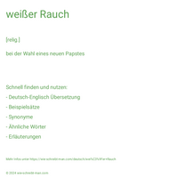 weißer Rauch