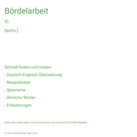 Bördelarbeit