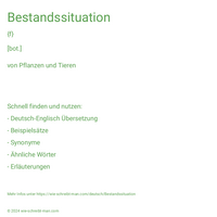 Bestandssituation