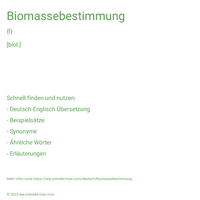 Biomassebestimmung