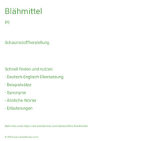 Blähmittel