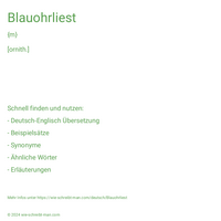 Blauohrliest