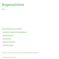 Bogenschütze