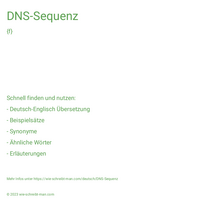 DNS-Sequenz