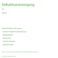 Dekubitusversorgung