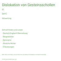 Dislokation von Gesteinsschollen