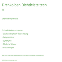 Drehkolben-Dichtleiste tech