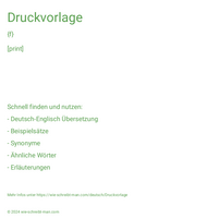 Druckvorlage