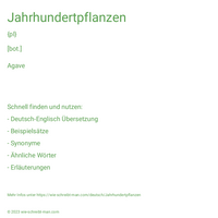 Jahrhundertpflanzen