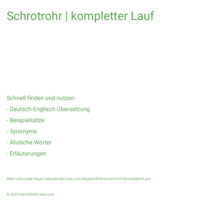 Schrotrohr | kompletter Lauf