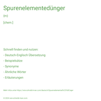 Spurenelementedünger