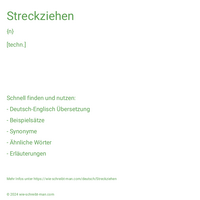 Streckziehen