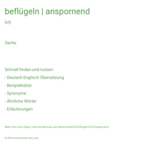 beflügeln | anspornend