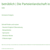 betrüblich | Die Parteienlandschaft ist in einem traurigen Zustand.