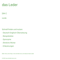 das Leder