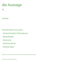 die Aussage