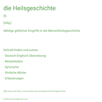 die Heilsgeschichte