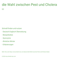 die Wahl zwischen Pest und Cholera haben