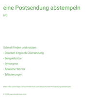 eine Postsendung abstempeln