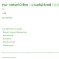 etw. entschärfen | entschärfend | entschärft | eine Mine entschärfen