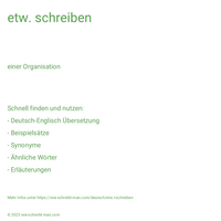 etw. schreiben