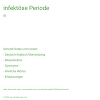 infektöse Periode