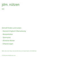 jdm. nützen