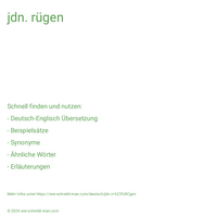 jdn. rügen