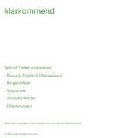 klarkommend