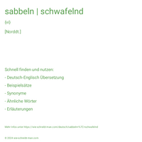 sabbeln | schwafelnd