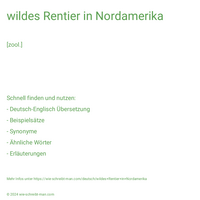 wildes Rentier in Nordamerika