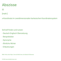 Abszisse