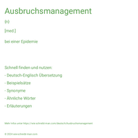 Ausbruchsmanagement