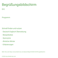 Begrüßungsbildschirm