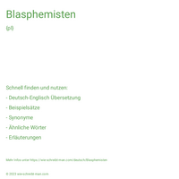 Blasphemisten