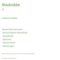 Blaukrabbe