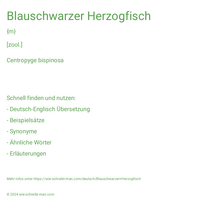 Blauschwarzer Herzogfisch