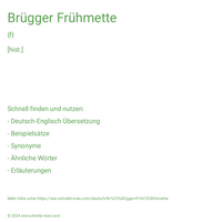 Brügger Frühmette