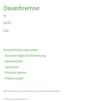 Dauerbremse