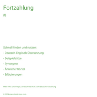 Fortzahlung