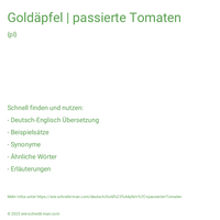 Goldäpfel | passierte Tomaten