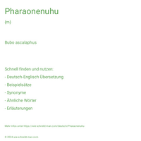 Pharaonenuhu