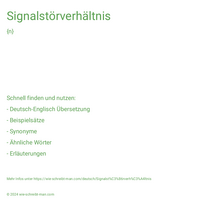 Signalstörverhältnis