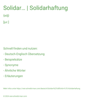 Solidar… | Solidarhaftung