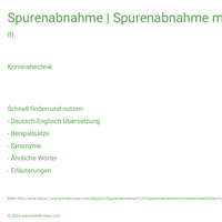 Spurenabnahme | Spurenabnahme mit elektrostatischer Folie | Spurenabnahme mit Gelatinefolie