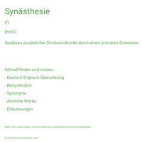 Synästhesie