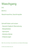 Waschgang